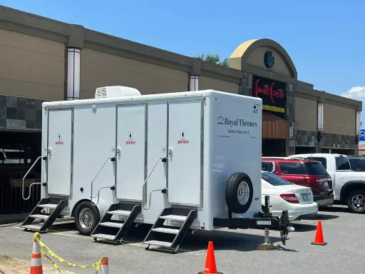 Three station restroom trailer rentals