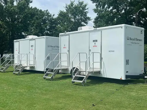 Two station restroom trailer rentals Kansas City